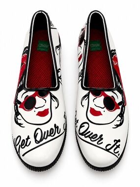 Cougar Get Over It Graphic Loafers Size 10 Pop Art Slip On Shoes